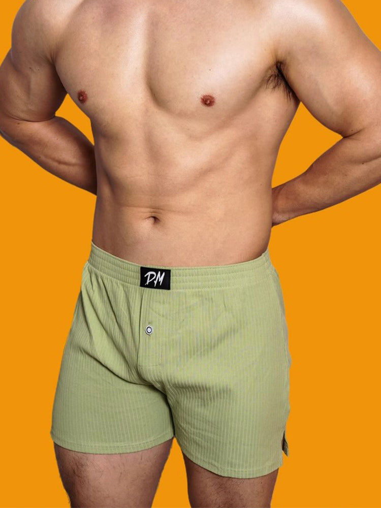 2 Pack Low-Rise Cotton Casual Solid Boxers | dmunderwear detail image 9