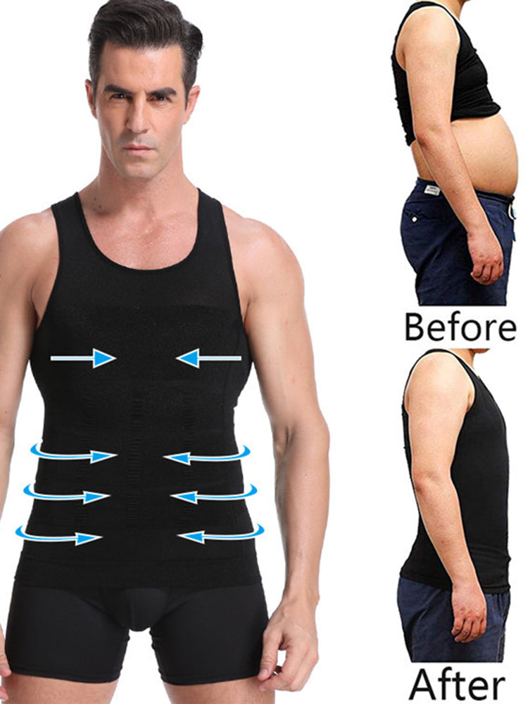 2 Pack Men Body Slimming Tummy Shaper | dmunderwear detail image 4