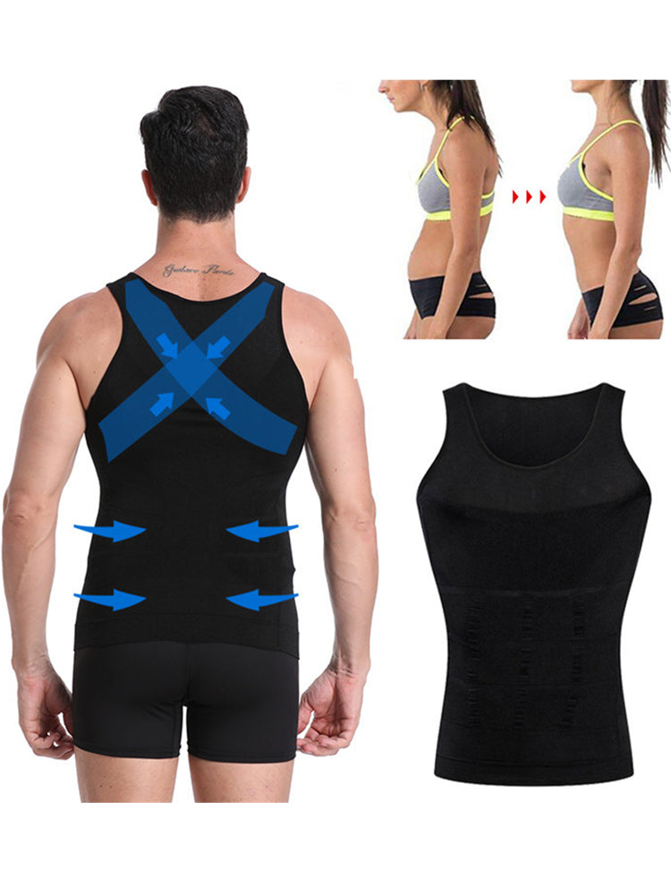 2 Pack Men Body Slimming Tummy Shaper | dmunderwear detail image 5