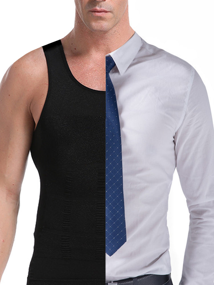 2 Pack Men Body Slimming Tummy Shaper | dmunderwear detail image 7