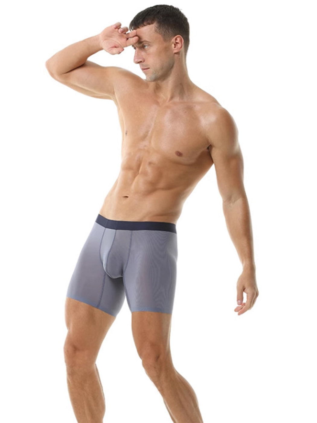2 Pack Men's Breathable Athletic Mesh Boxer Briefs | dmunderwear detail image 10