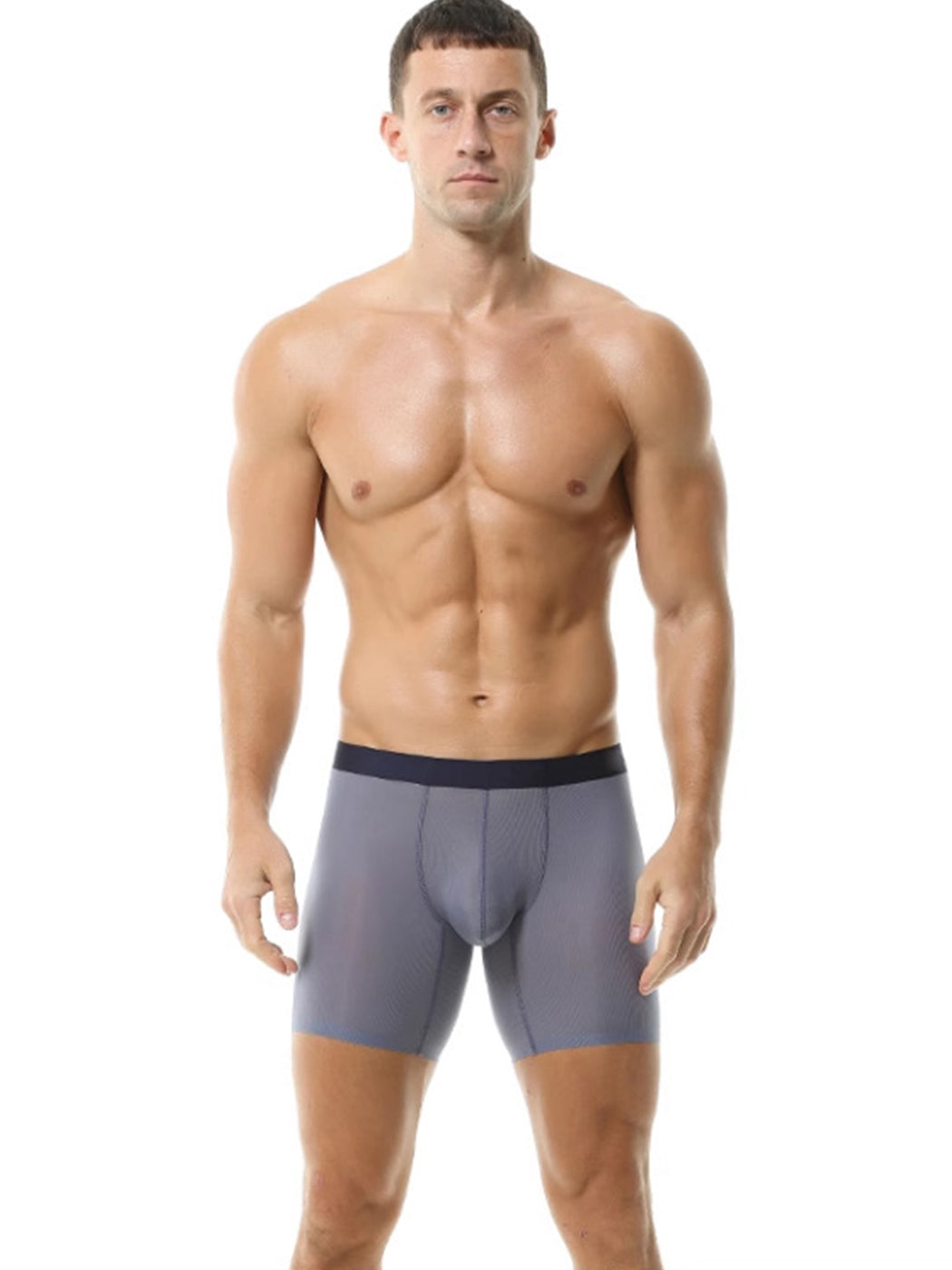 2 Pack Men's Breathable Athletic Mesh Boxer Briefs | dmunderwear detail image 11