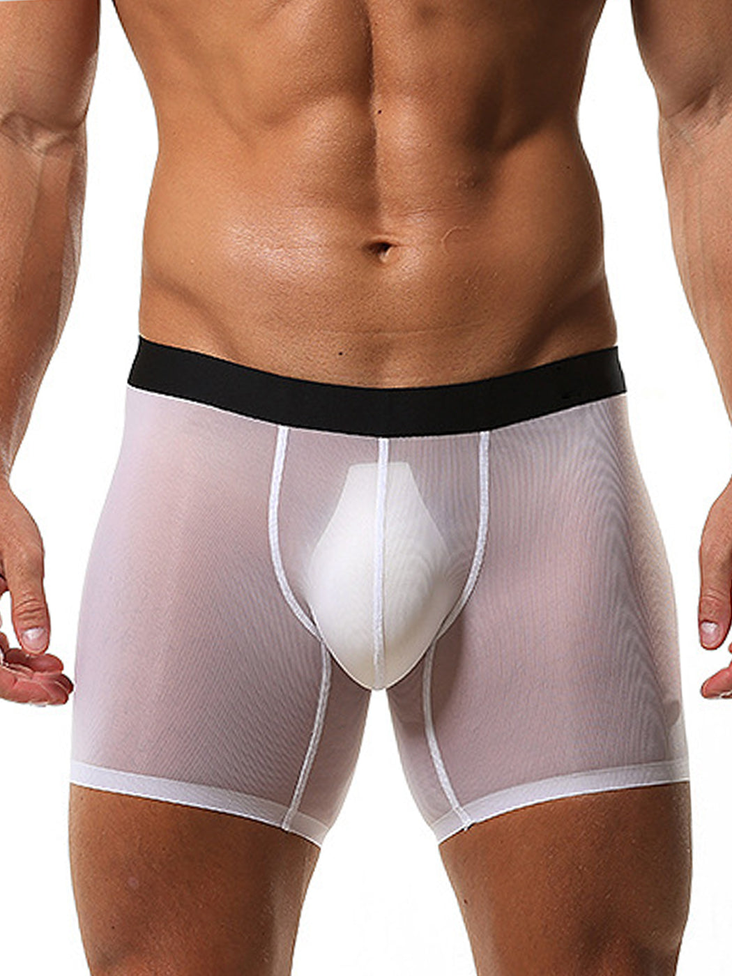 2 Pack Men's Breathable Athletic Mesh Boxer Briefs | dmunderwear detail image 12