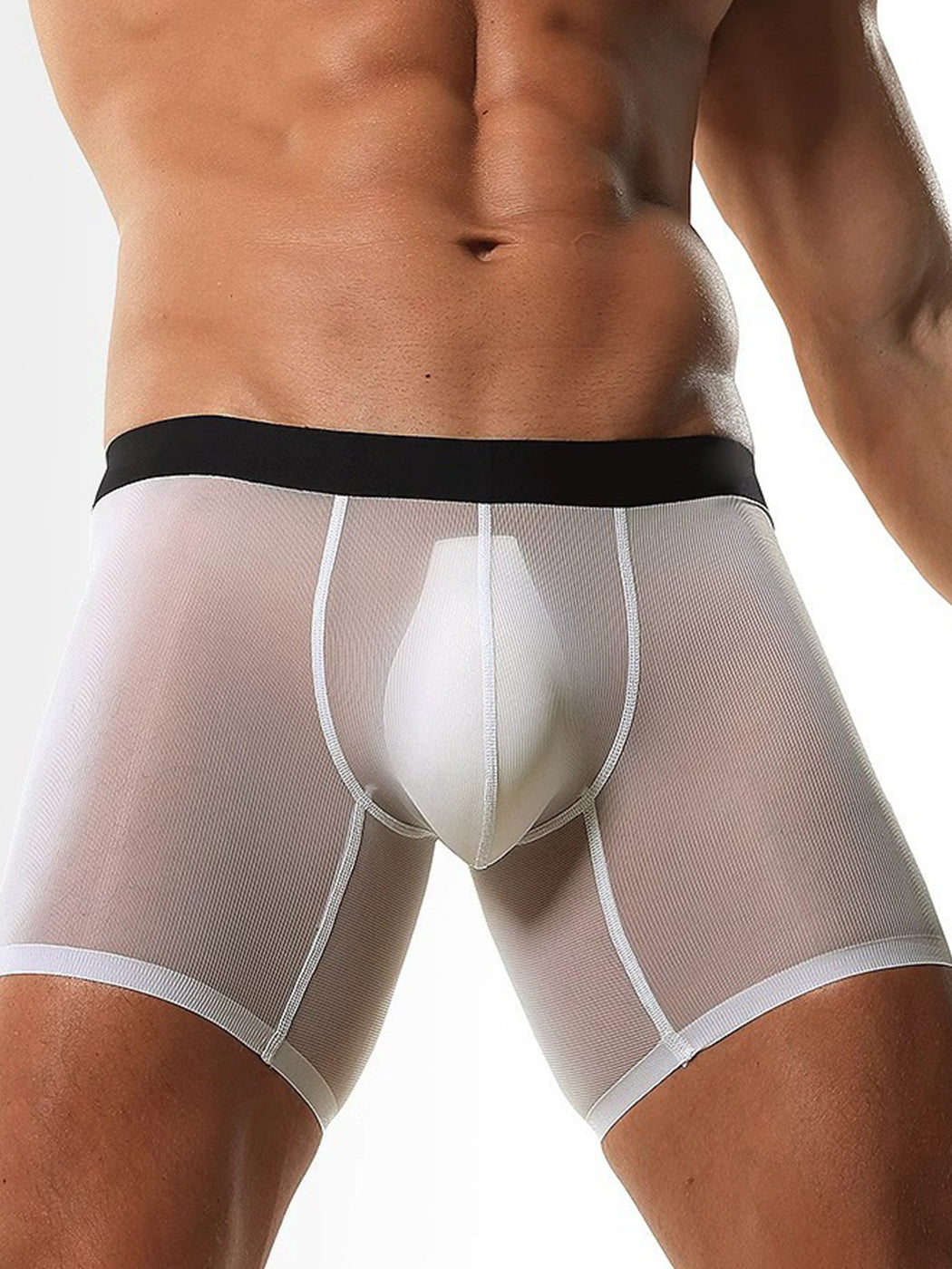 2 Pack Men's Breathable Athletic Mesh Boxer Briefs | dmunderwear detail image 15