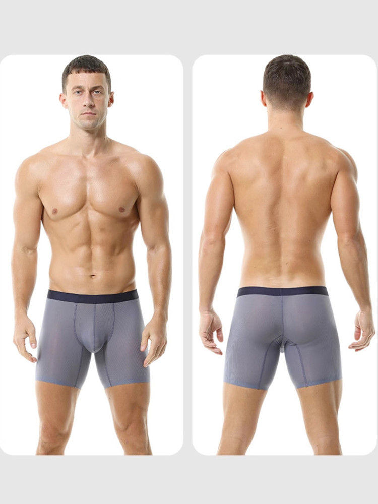 2 Pack Men's Breathable Athletic Mesh Boxer Briefs | dmunderwear detail image 9