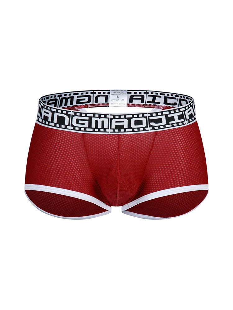 2 Pack Men's Breathable Large Pouch Mesh Fitness Trunks | dmunderwear detail image 14