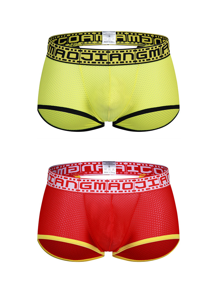 2 Pack Men's Breathable Large Pouch Mesh Fitness Trunks | dmunderwear detail image 17