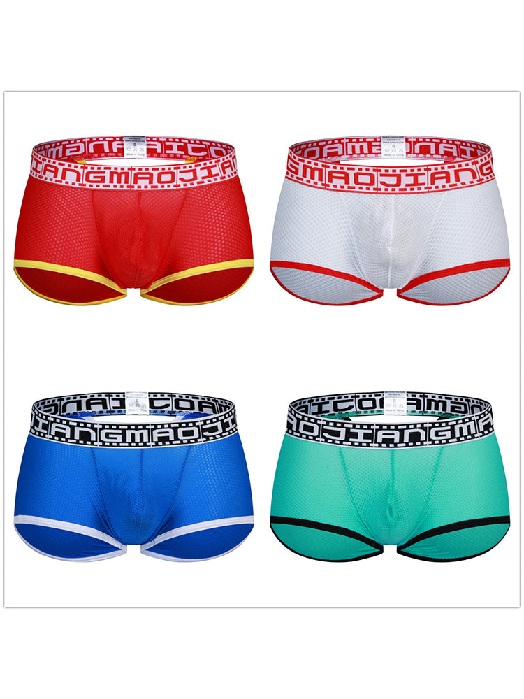 2 Pack Men's Breathable Large Pouch Mesh Fitness Trunks | dmunderwear detail image 5