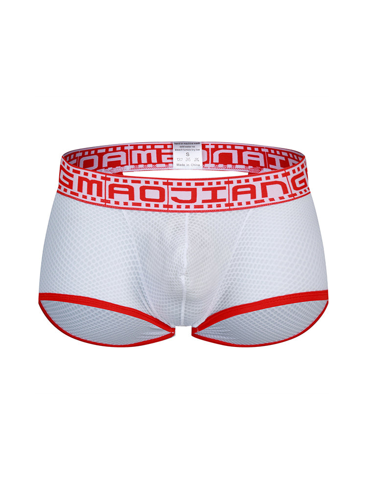 2 Pack Men's Breathable Large Pouch Mesh Fitness Trunks | dmunderwear detail image 6