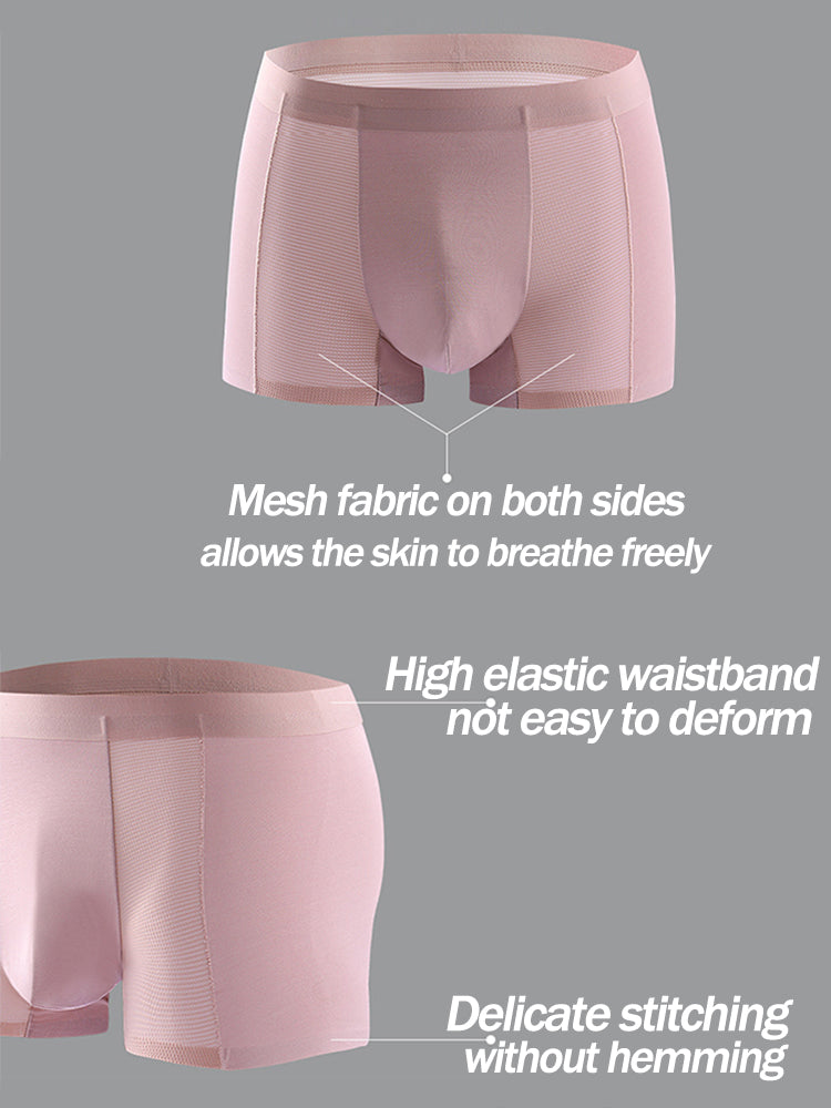 2 Pack Men's Breathable Seamless Modal Trunks | dmunderwear detail image 3