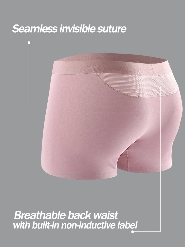 2 Pack Men's Breathable Seamless Modal Trunks | dmunderwear detail image 4