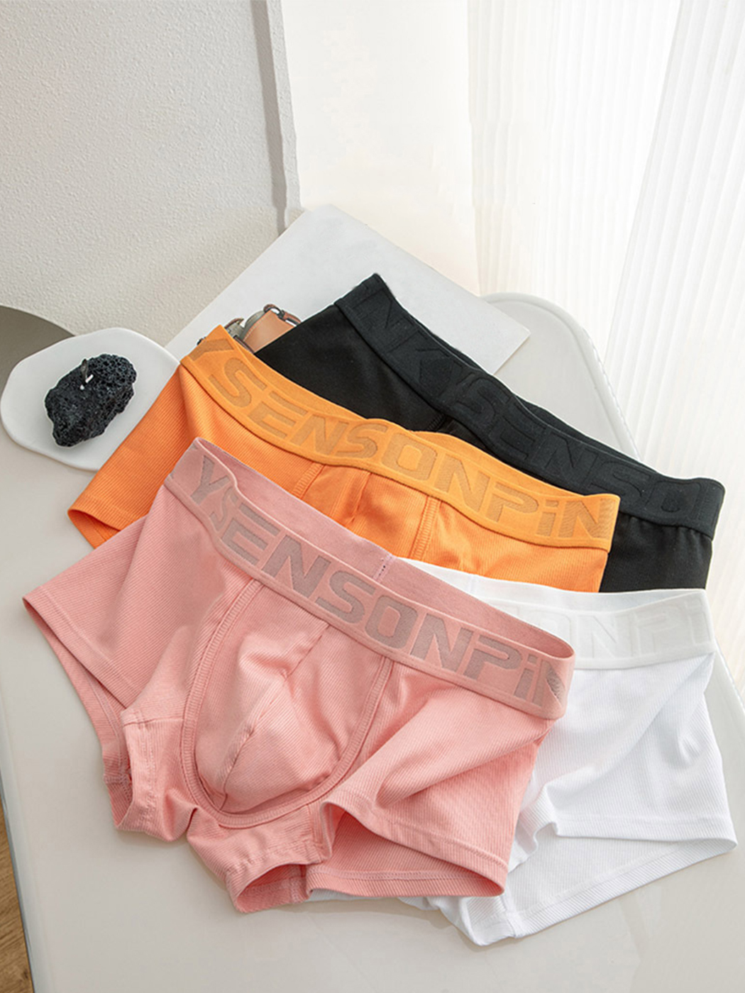 2 Pack Men's Breathable U Pouch Modal Trunks | dmunderwear detail image 3