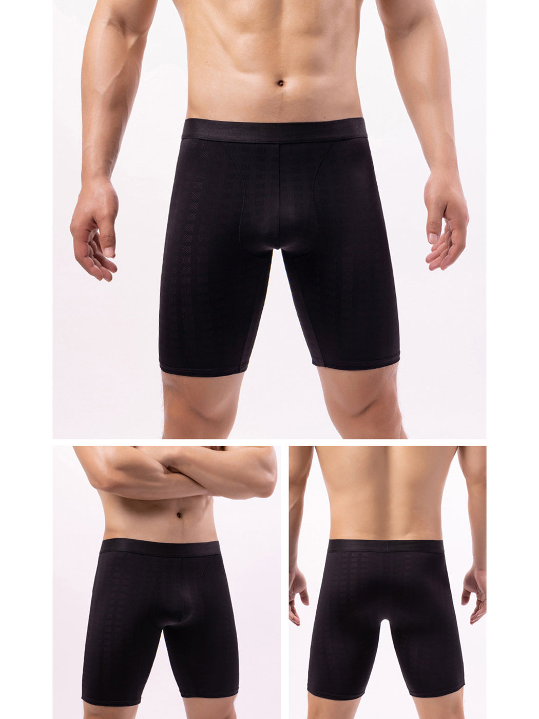 2 Pack Men's Front Pouch Mesh Boxer Briefs | dmunderwear detail image 16