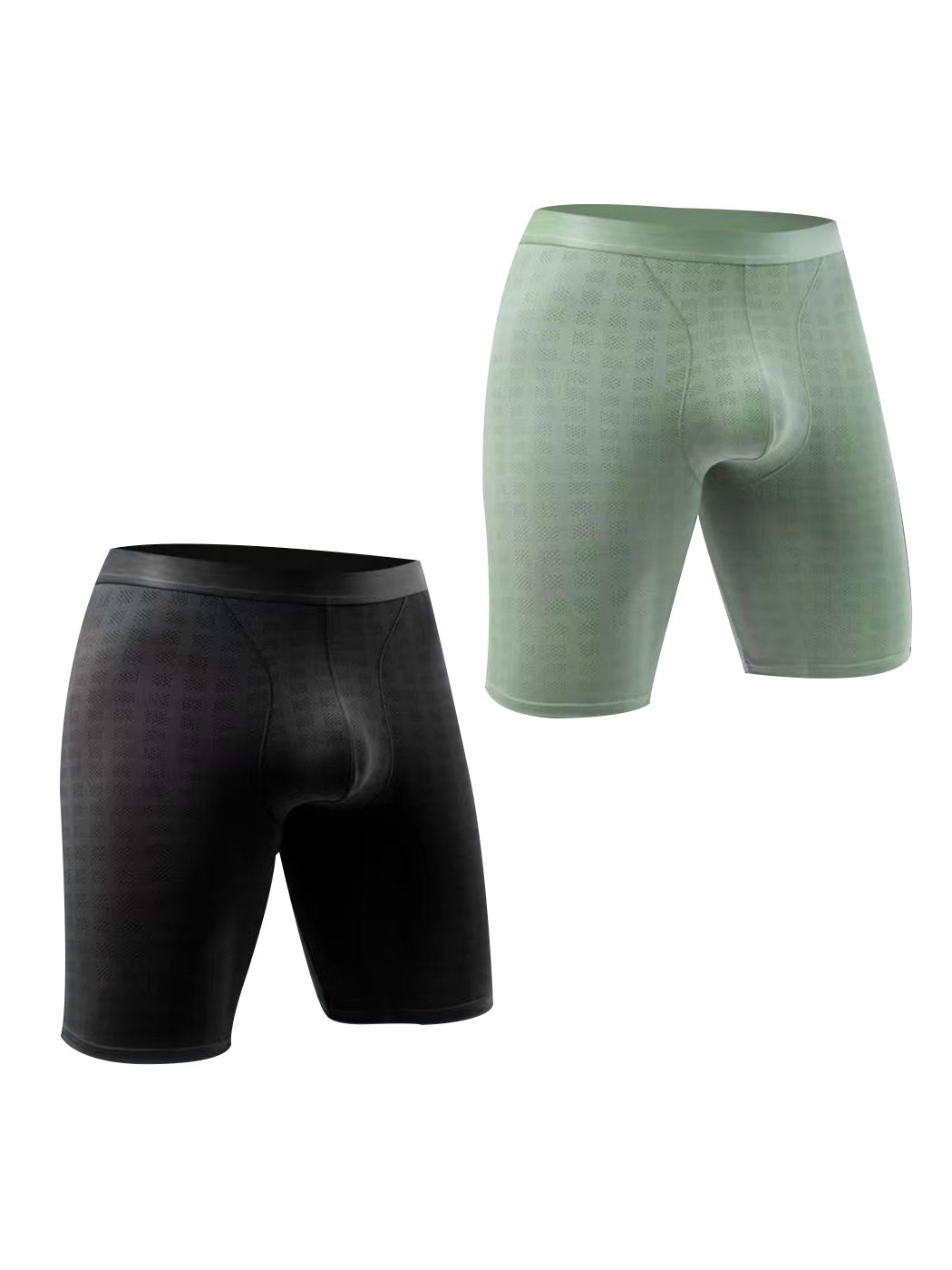 2 Pack Men's Front Pouch Mesh Boxer Briefs | dmunderwear detail image 19
