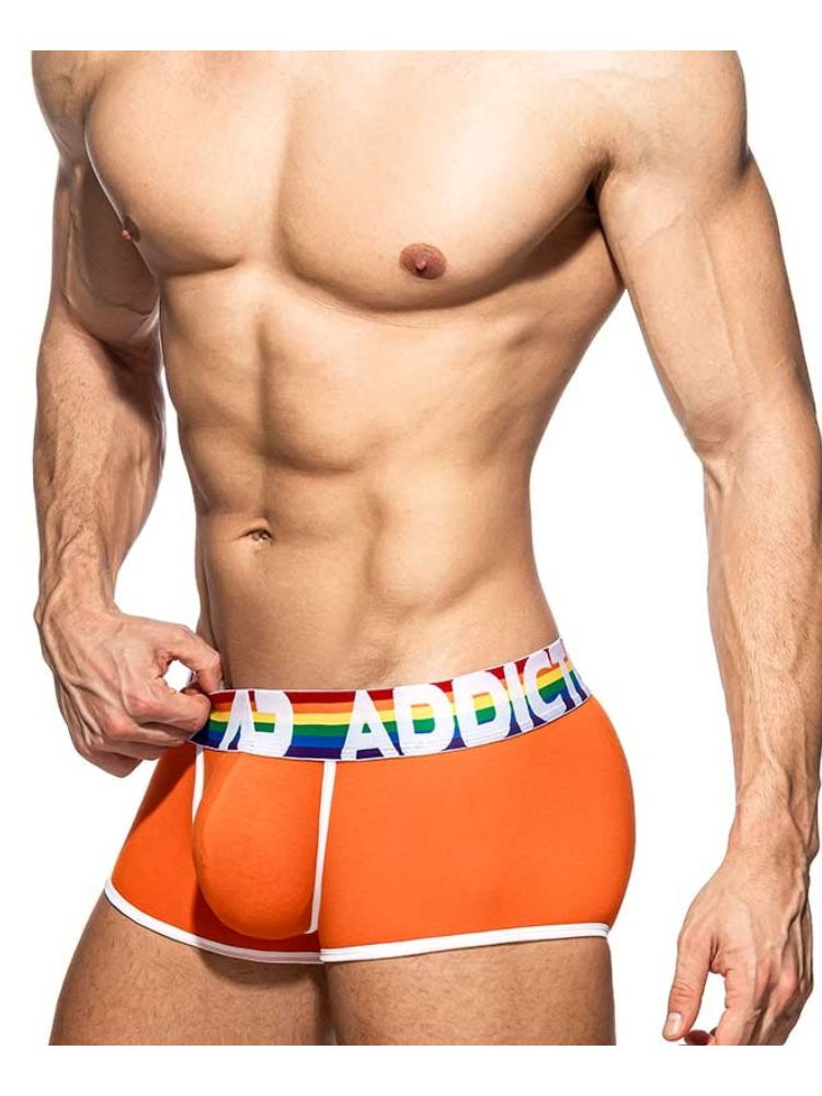 2 Pack Men's Large Pouch Rainbow Trunks | dmunderwear detail image 13