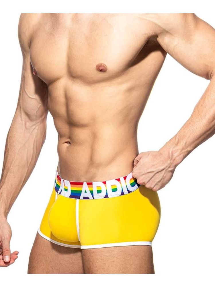 2 Pack Men's Large Pouch Rainbow Trunks | dmunderwear detail image 17
