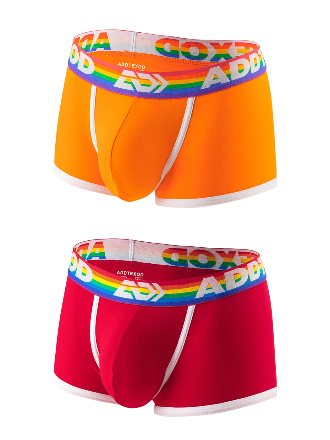 2 Pack Men's Large Pouch Rainbow Trunks | dmunderwear detail image 8