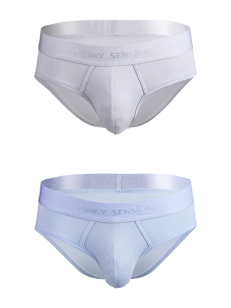 2 Pack Men's Lightweight Cotton Pouch Briefs | dmunderwear detail image 14
