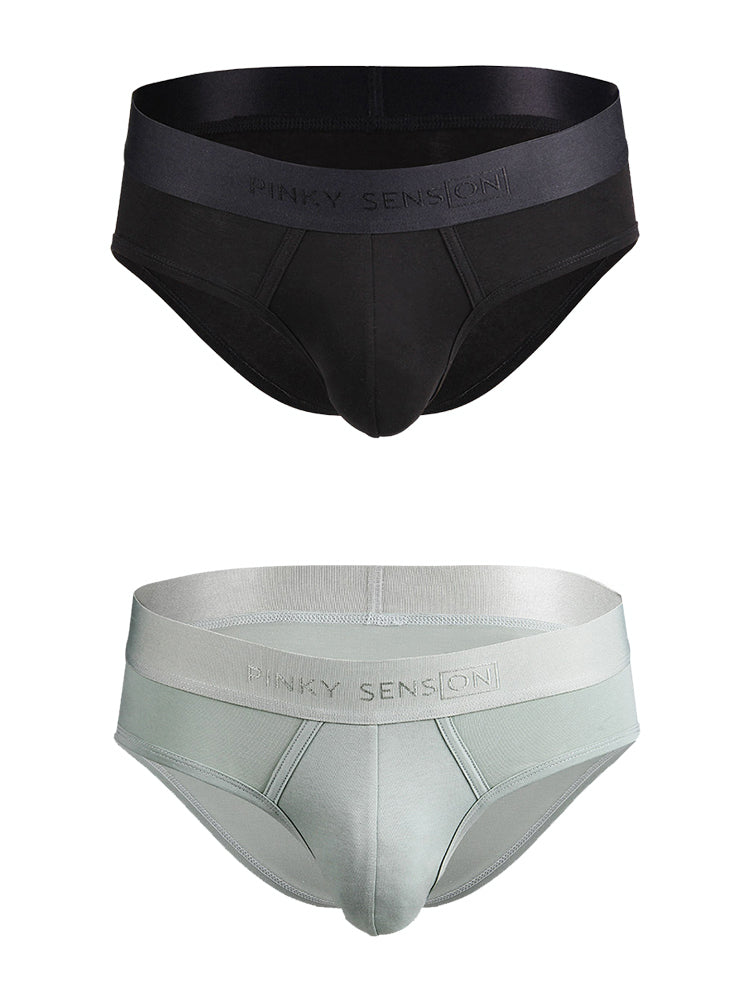 2 Pack Men's Lightweight Cotton Pouch Briefs | dmunderwear detail image 16