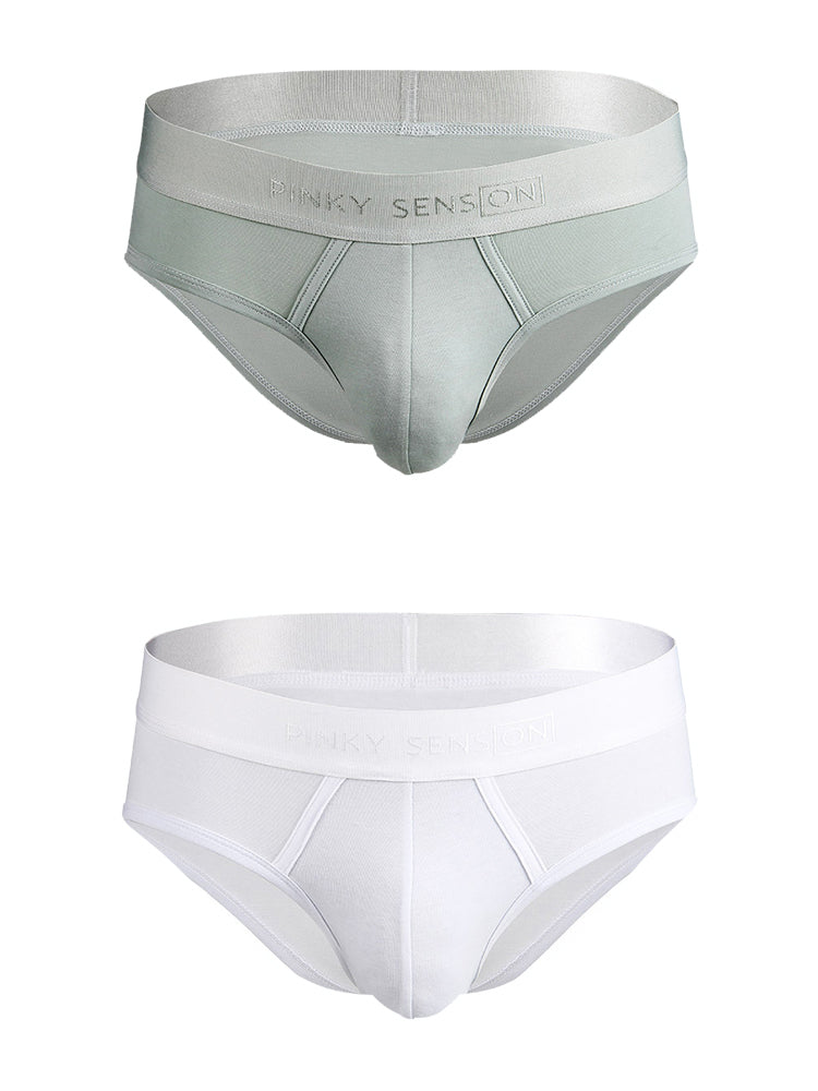 2 Pack Men's Lightweight Cotton Pouch Briefs | dmunderwear detail image 17