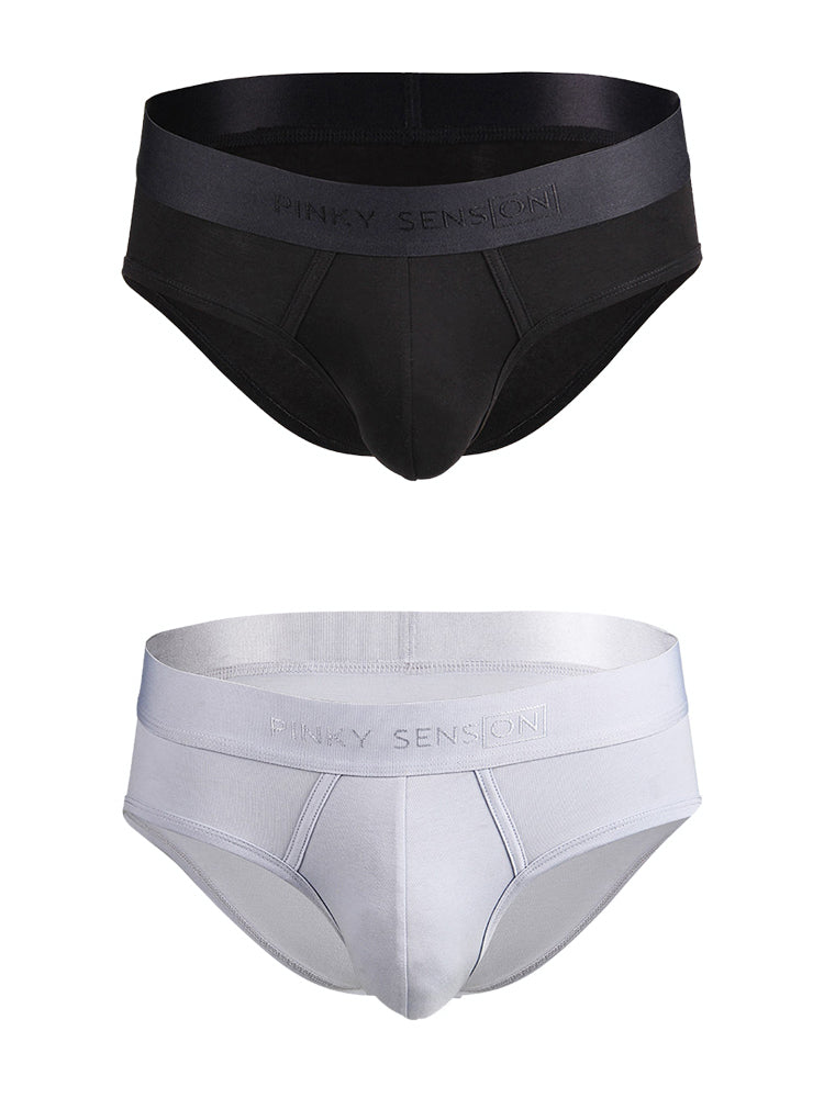 2 Pack Men's Lightweight Cotton Pouch Briefs | dmunderwear detail image 18
