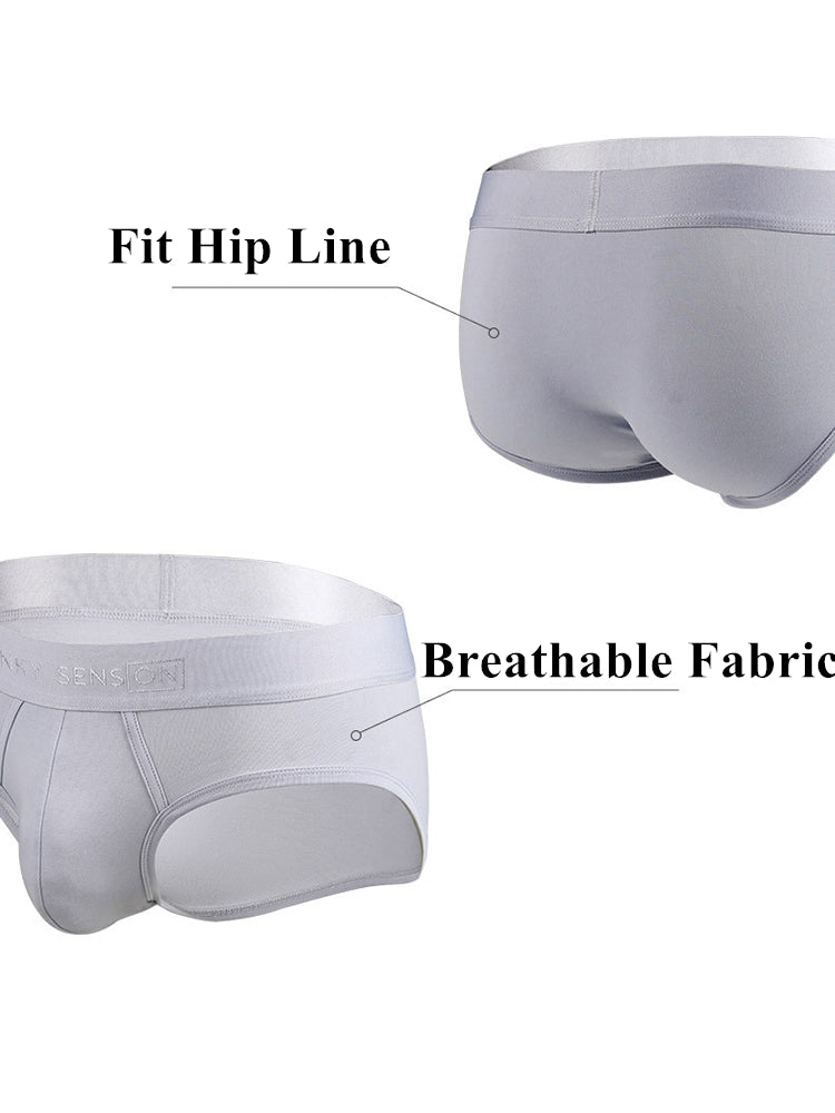 2 Pack Men's Lightweight Cotton Pouch Briefs | dmunderwear detail image 7
