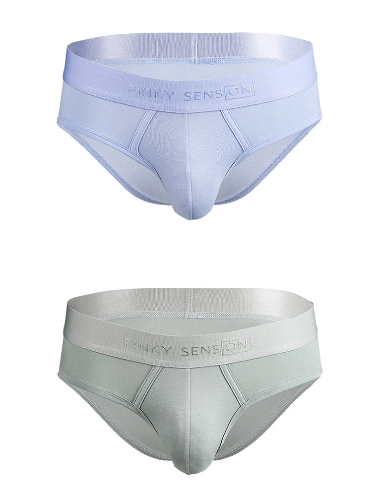 2 Pack Men's Lightweight Cotton Pouch Briefs | dmunderwear detail image 8