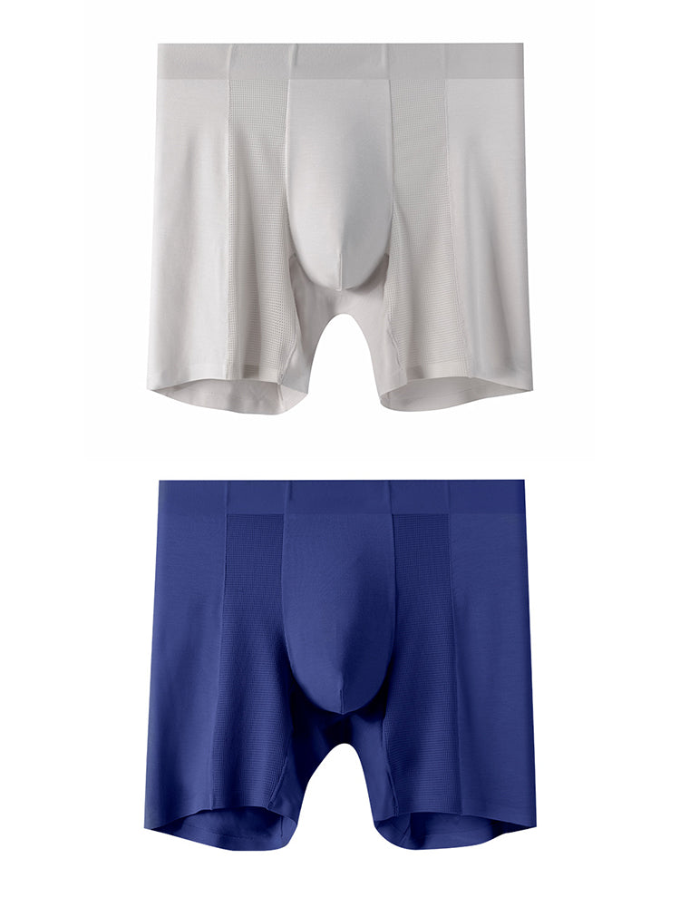 2 Pack Men's Long Athletic Boxer Briefs | dmunderwear detail image 13