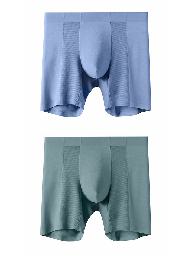 2 Pack Men's Long Athletic Boxer Briefs | dmunderwear detail image 15