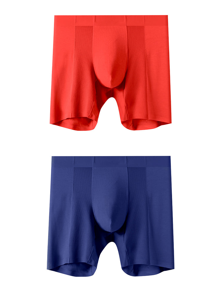 2 Pack Men's Long Athletic Boxer Briefs | dmunderwear detail image 17