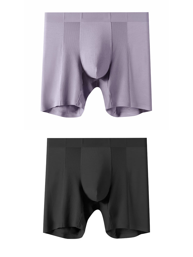 2 Pack Men's Long Athletic Boxer Briefs | dmunderwear detail image 18
