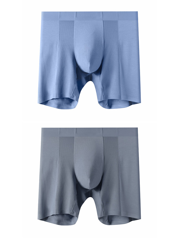2 Pack Men's Long Athletic Boxer Briefs | dmunderwear detail image 2