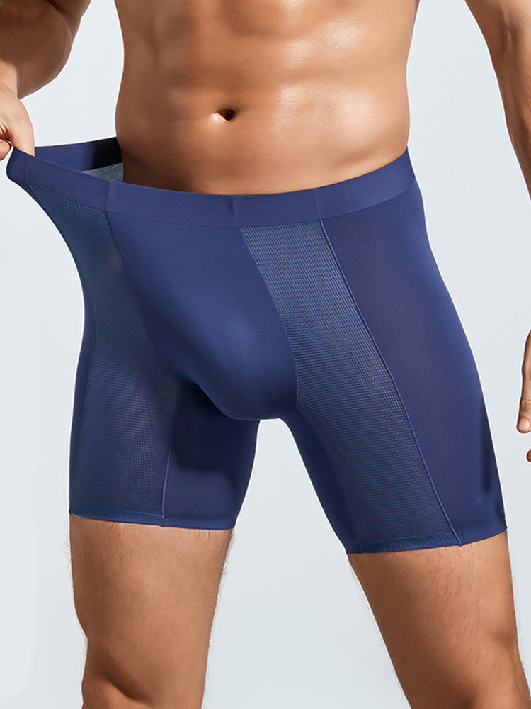 2 Pack Men's Long Athletic Boxer Briefs | dmunderwear detail image 4