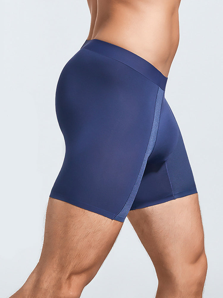 2 Pack Men's Long Athletic Boxer Briefs | dmunderwear detail image 5