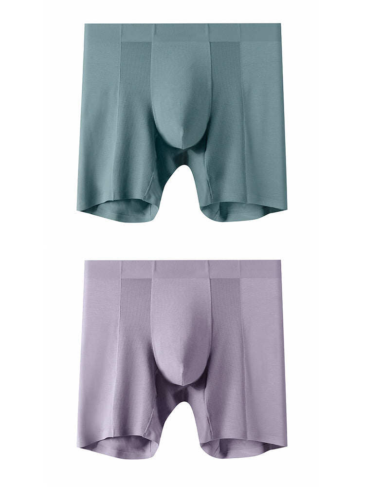 2 Pack Men's Long Athletic Boxer Briefs | dmunderwear detail image 8