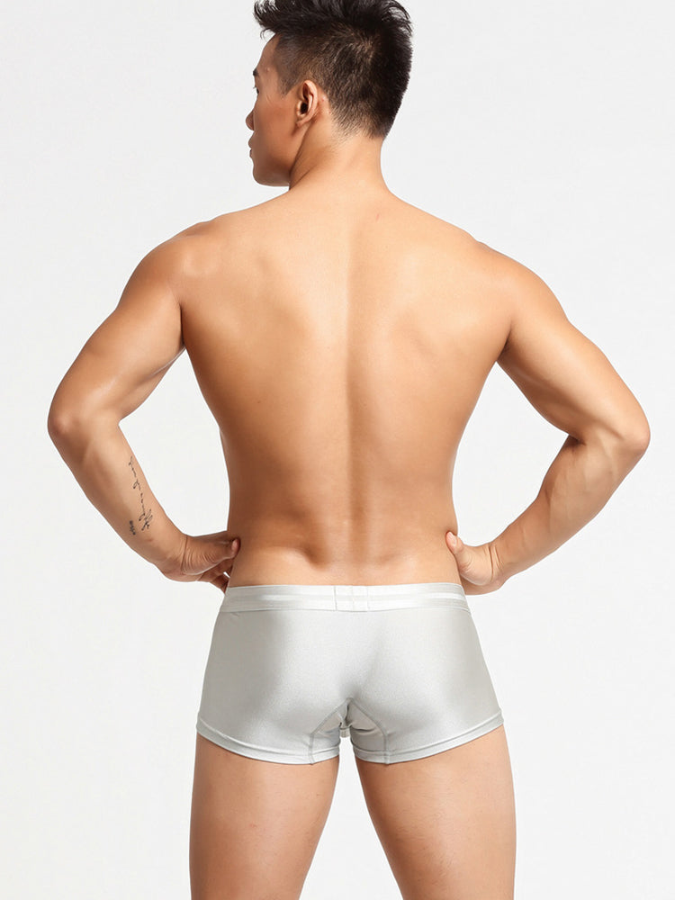 2 Pack Men's Lustrous Metallic Trunks | dmunderwear detail image 10