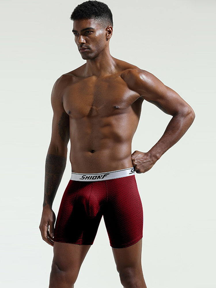2 Pack Men's Mesh Separate Pouch Boxers Briefs | dmunderwear detail image 10