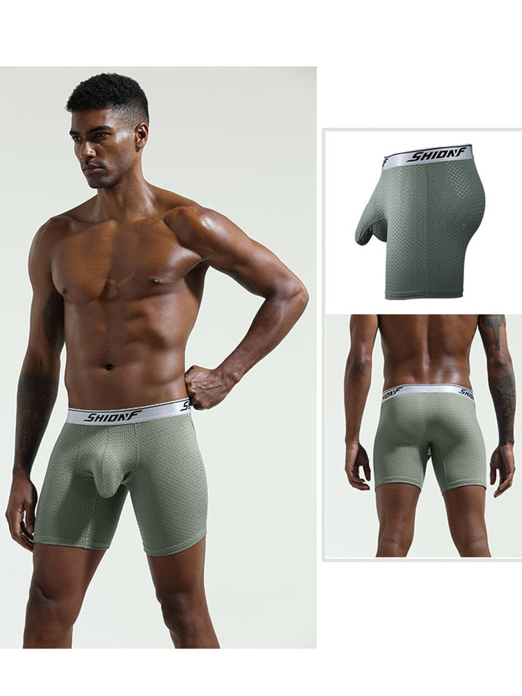 2 Pack Men's Mesh Separate Pouch Boxers Briefs | dmunderwear detail image 11