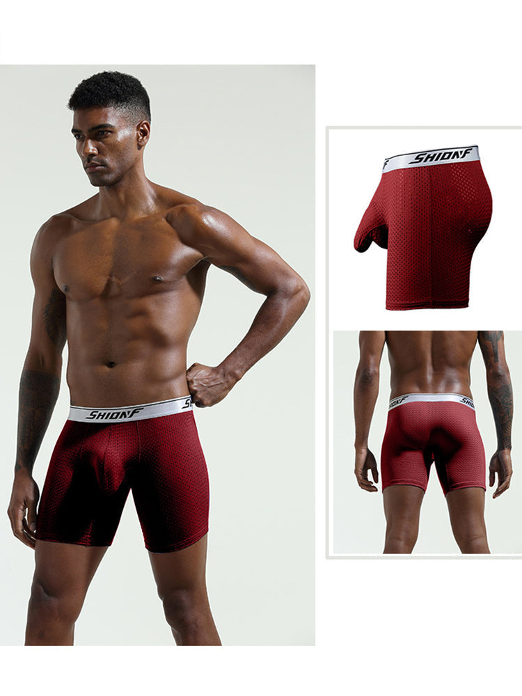 2 Pack Men's Mesh Separate Pouch Boxers Briefs | dmunderwear detail image 15
