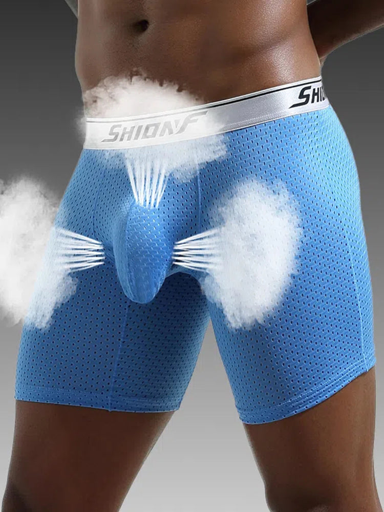 2 Pack Men's Mesh Separate Pouch Boxers Briefs | dmunderwear detail image 3