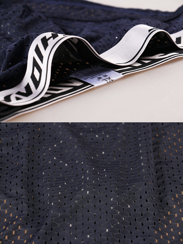 2 Pack Men's Mesh Separate Pouch Boxers Briefs | dmunderwear detail image 6