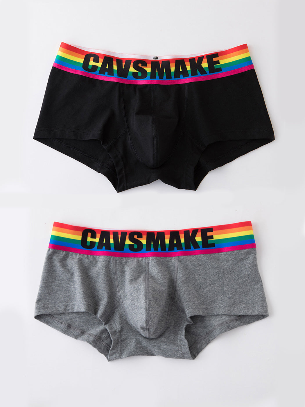 2 Pack Men's Rainbow Comfy Cotton Underwear | dmunderwear detail image 18
