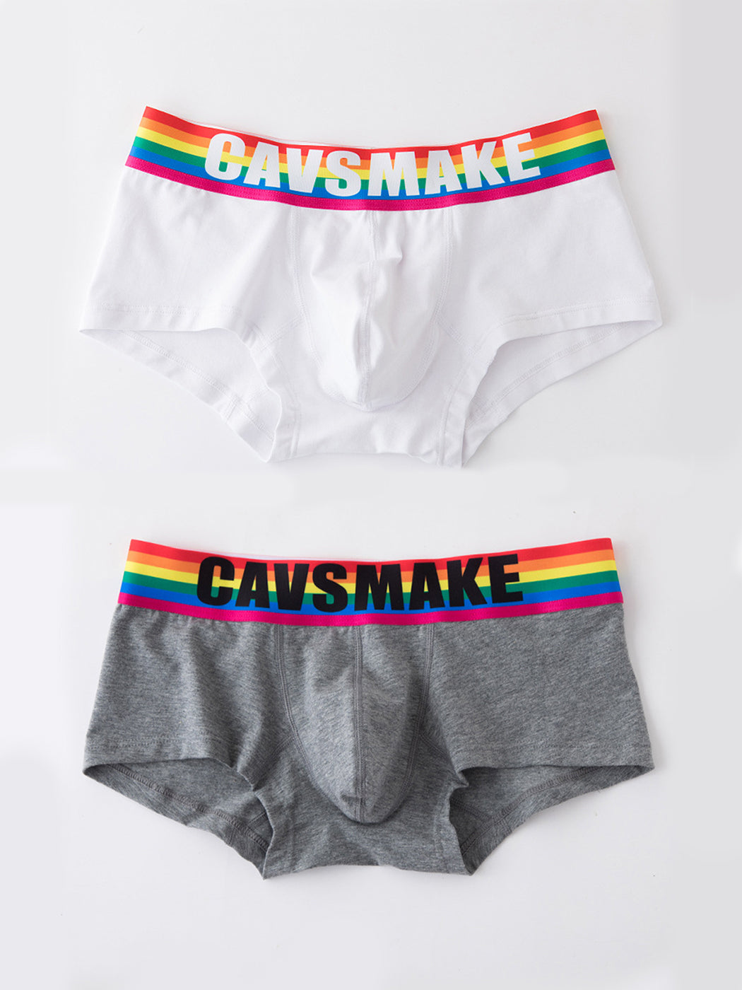 2 Pack Men's Rainbow Comfy Cotton Underwear | dmunderwear detail image 19