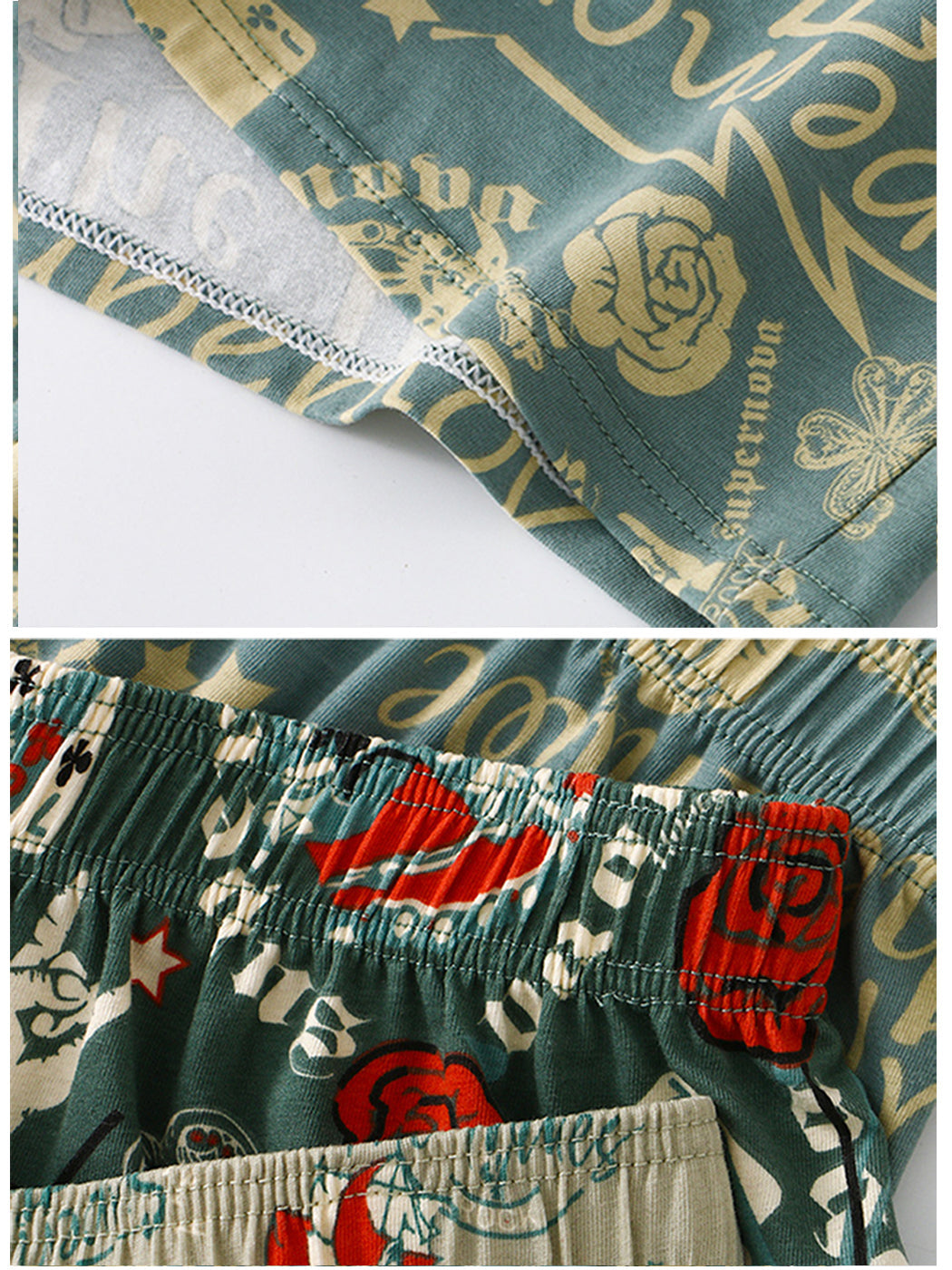 2 Pack Men's Relaxed Printed Cotton Boxers | dmunderwear detail image 8
