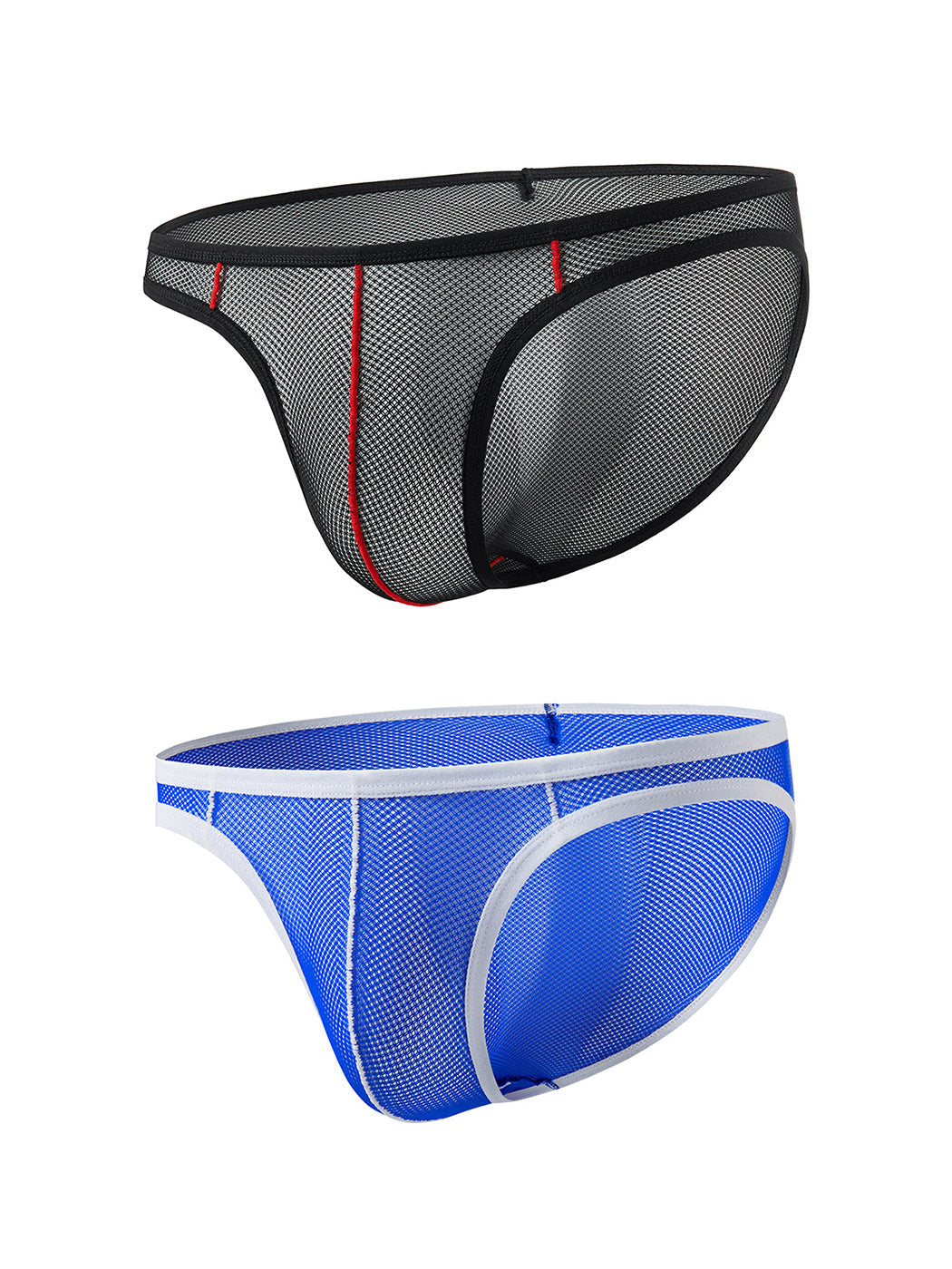 2 Pack Men's See-through Mesh Bikini | dmunderwear detail image 12