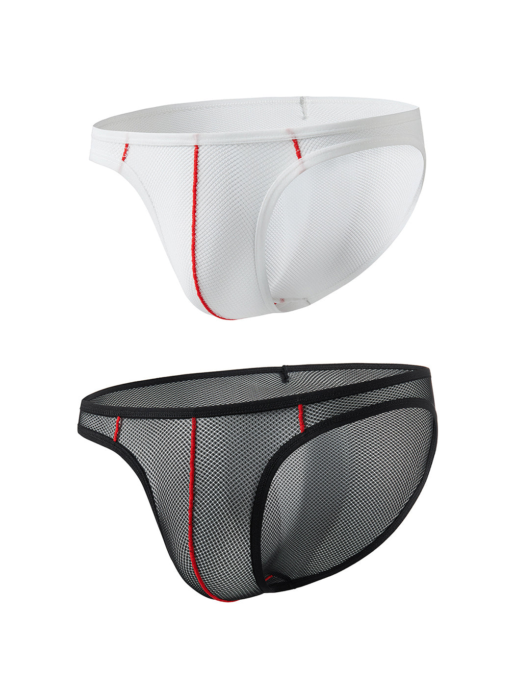 2 Pack Men's See-through Mesh Bikini | dmunderwear detail image 2