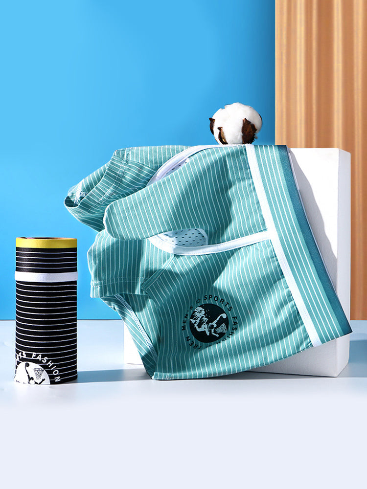 2 Pack Men's Separate Support Pouch Cotton Trunks | dmunderwear detail image 11