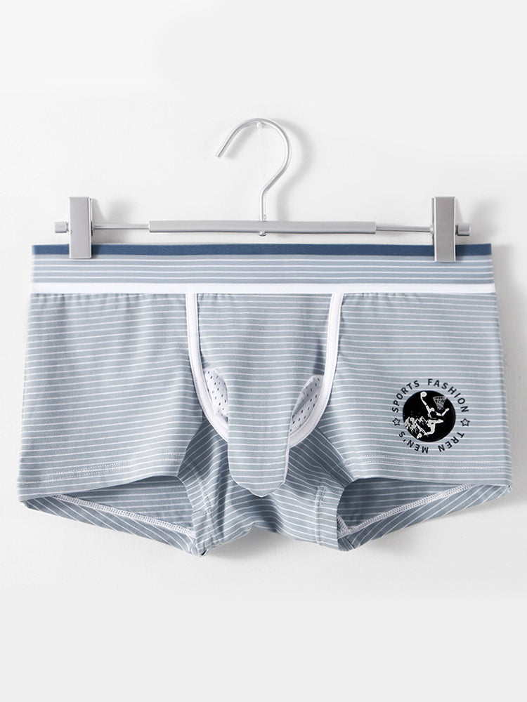 2 Pack Men's Separate Support Pouch Cotton Trunks | dmunderwear detail image 19