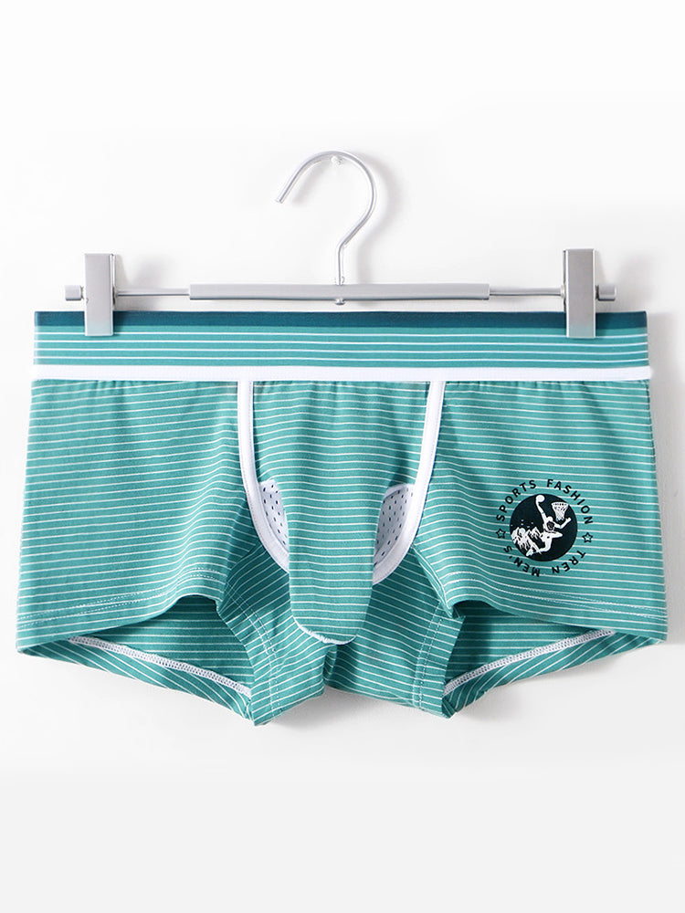 2 Pack Men's Separate Support Pouch Cotton Trunks | dmunderwear detail image 20