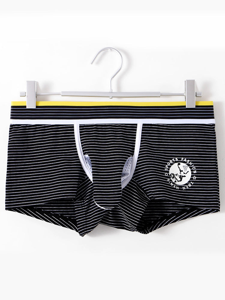 2 Pack Men's Separate Support Pouch Cotton Trunks | dmunderwear detail image 9